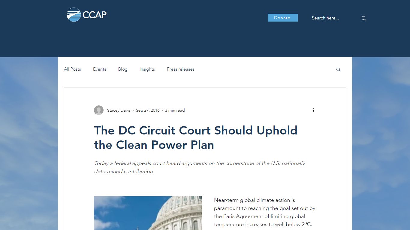 The DC Circuit Court Should Uphold the Clean Power Plan - CCAP